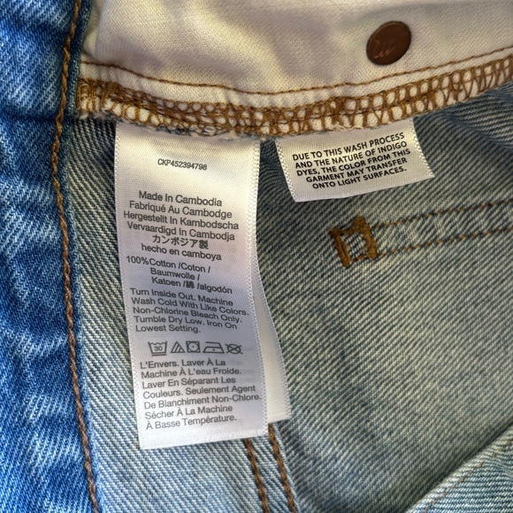 NWOT Madewell Relaxed Ripped Denim Shorts Homecrest Wash Blue Size 28 - Picture 7 of 9